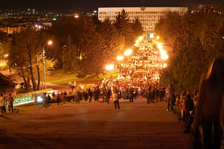 Факельное шествие «Память сердца». Мемориал «Огонь Вечной Славы»