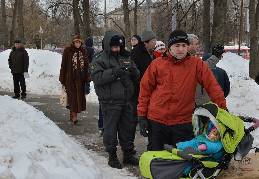 23 марта в Москве прошел пикет, посвященный строительству Северо-Западной хорды в Москве