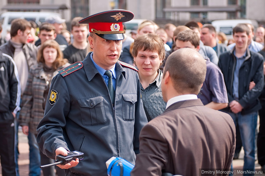 Прения с полицией по поводу загона