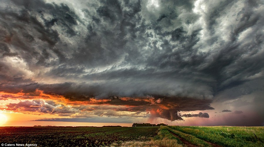 Ominous: The Slovenia-based photographer said he is always learning and improving his knowledge knowledge in a bid to better understand and respect the severity of the storms