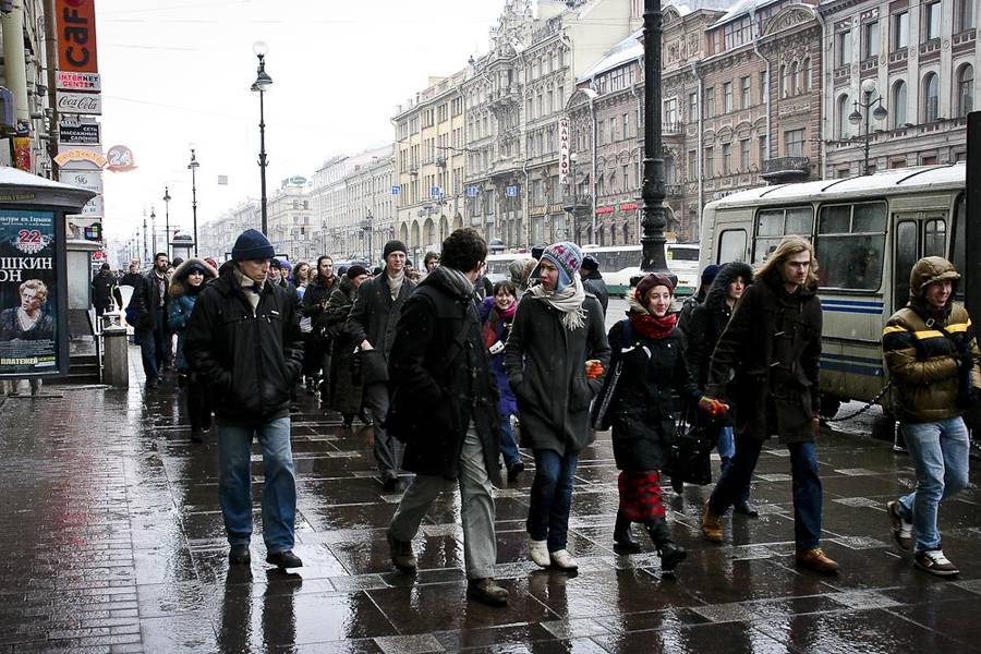 Несогласованное шествие оппозиции в Санкт-Петербурге 10 марта. Виктор Поляков/Русский Блоггер