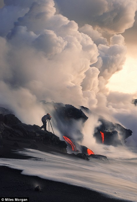 Bruce Omori of Extreme Exposure Photography gets tight to a massive lava flow