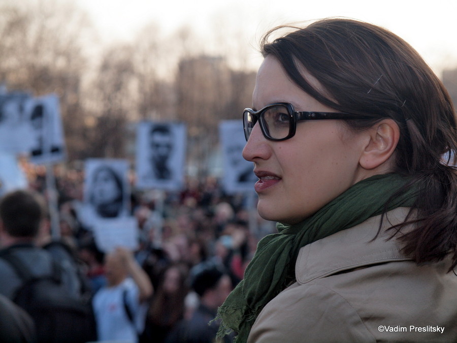 Митинг в поддержку Алексея Навального и обвиняемых по «Болотному делу». Новопушкинский сквер. Москва. ©Vadim Preslitsky