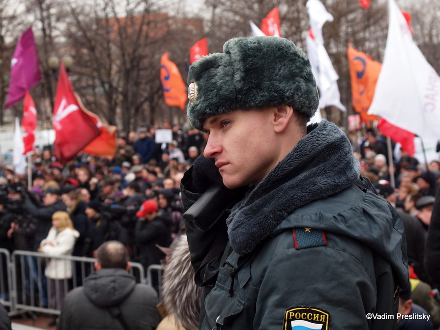 Митинг в поддержку политзаключенных в Новопушкинском сквере 6 апреля. Москва. ©Vadim Preslitsky