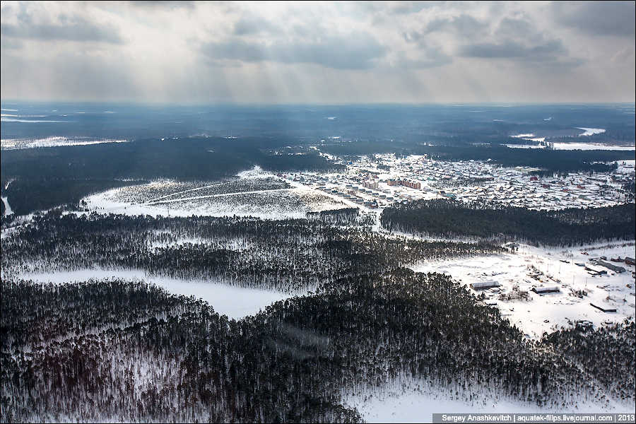 Полет на А-27 над Юганской тайгой