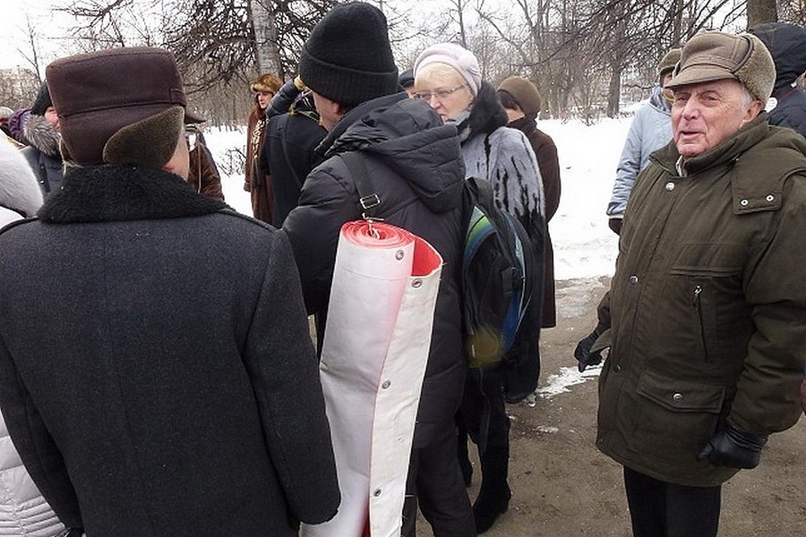 23 марта в Москве прошел пикет, посвященный строительству Северо-Западной хорды в Москве