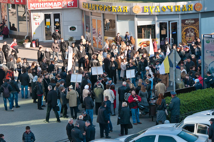 Пикет «Сочи — за Честные выборы». 17 декабря 2011 года, Сочи. © Евгений Реутов.