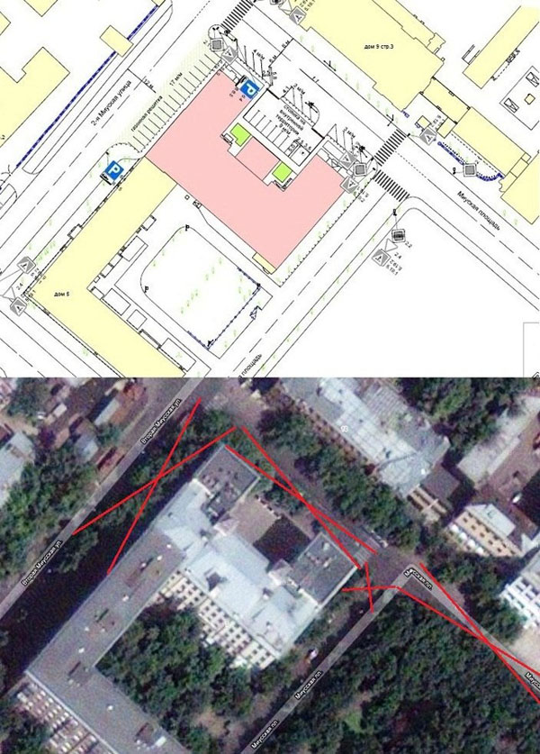 схема из документации открытого аукциона в электронной форме на право заключения договора на выполнение работ по реконструкции с приспособлением к современному использованию нежилого здания Общественной палаты Российской Федерации по адресу: г. Москва, Миусская пл., д.7, стр. 1