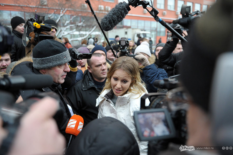 Ксения Собчак на митинге «За честные выборы» 24 декабря 2011 года. © Антон Тушин/Ridus.ru