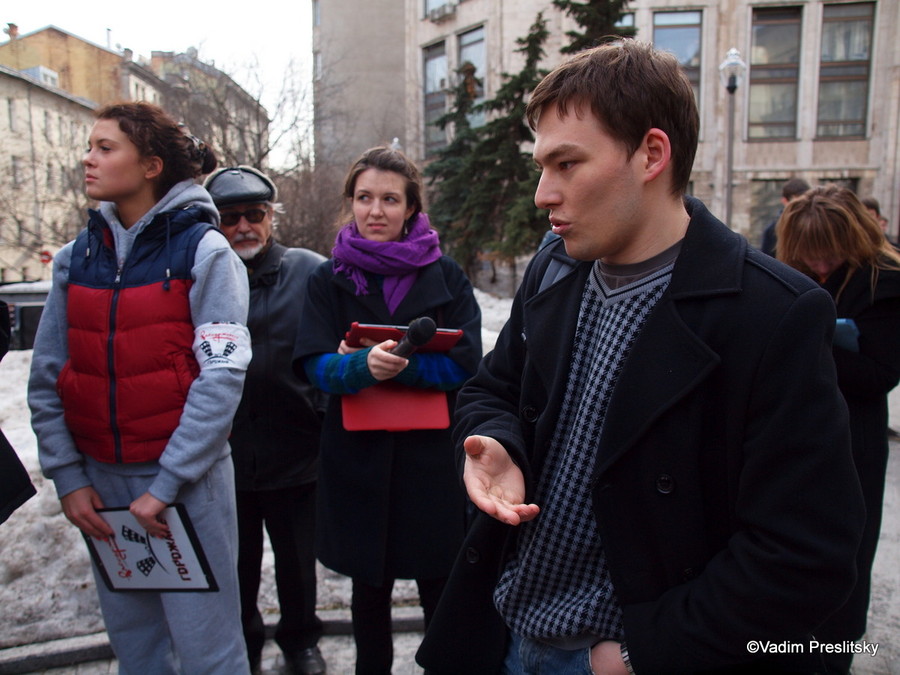 Пикет против использования Системы «Антиплагиат». Москва. ©Vadim Preslitsky