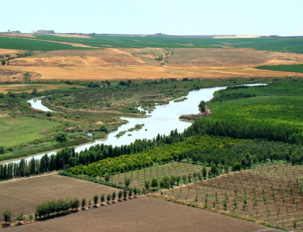 Поля вдоль реки Тигр в современном Ираке. За прошедшие тысячелетия эта картина изменилась незначительно 
