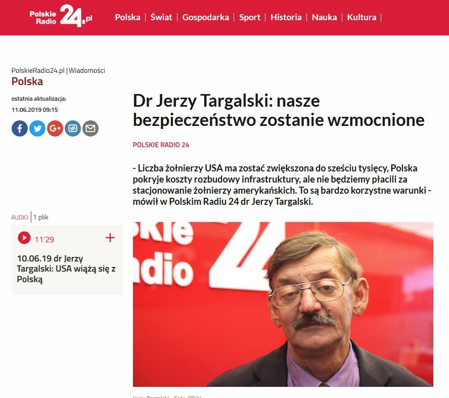 Польское Радио - Д-р Ежи Таргальский: наша безопасность будет усилена