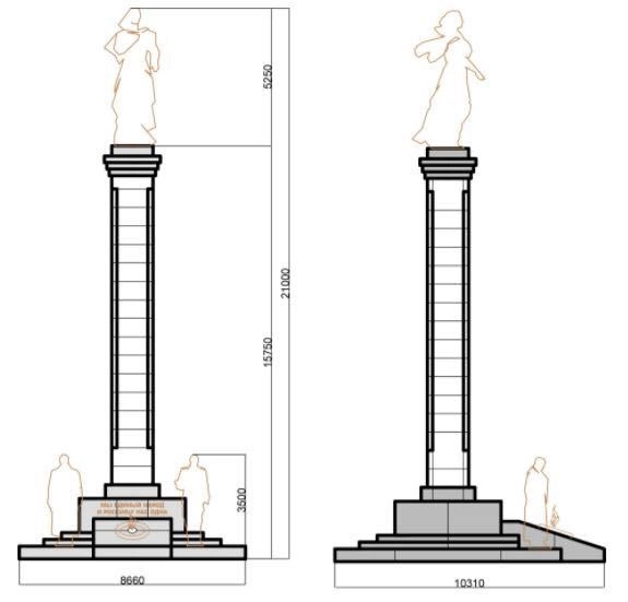 Таким монумент хотели сделать прежде, каким он станет в итоге, неизвестно