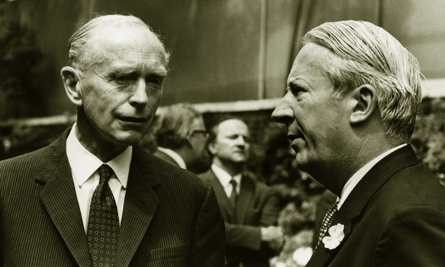 Министр иностранных дел Великобритании Алекс Дуглас-Хьюм и премьер-министр Эдвард Хит, 1970 год.