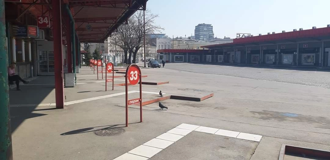Белградский автовокзал опустел 
