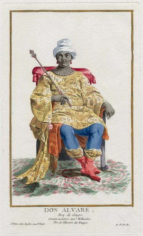 Король Алвару I. Раскрашенная гравюра Пьера Дюфло, начало XIX века. 