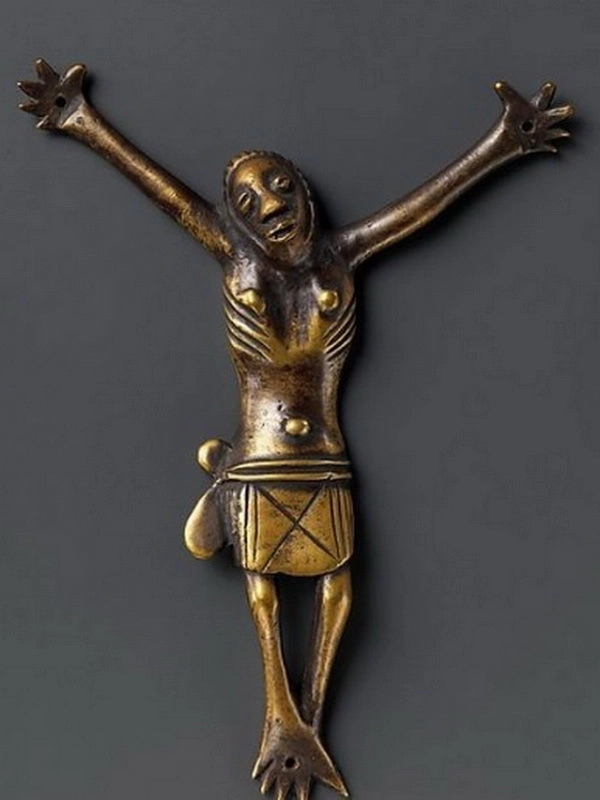 Распятый Христос. Конго. Бронза, XVIII–XIX века. 
