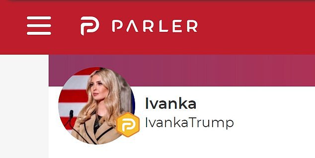 Аккаунт Иванки Трамп в parler.com