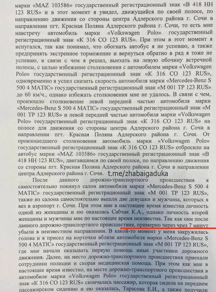 Опубликован протокол допроса водителя «Мерседеса» Олега Цоя
