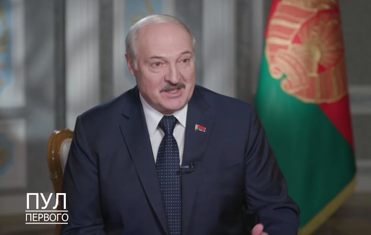 Александр Лукашенко во время интервью для CNN.