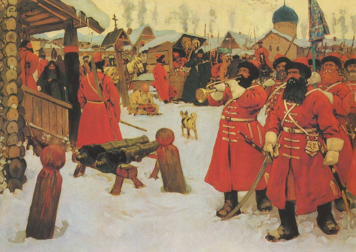 Картина живописца Сергея Иванова «Стрельцы», 1907 год