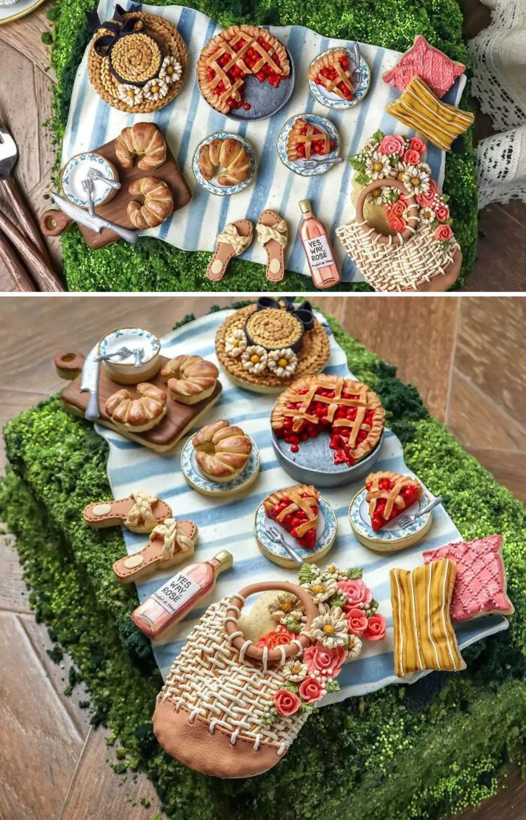 Праздничный торт с необычным дизайном.