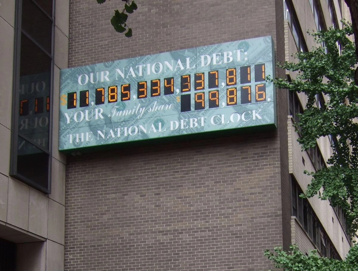 Счётчик государственного долга в конце 2009 года