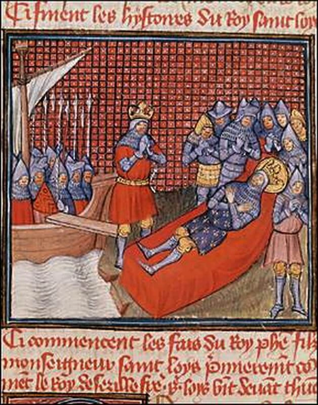 Смерть Людовика IX в Тунисе. 