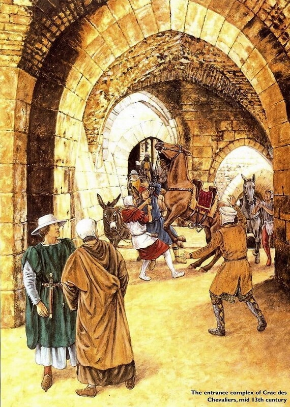 Так в середине XIII века выглядел вход в Крак-де-Шевалье. 