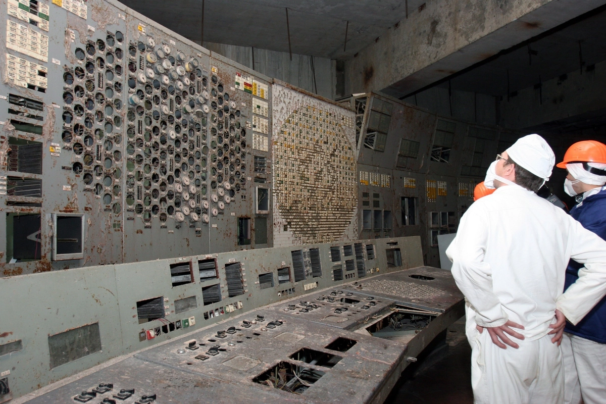 Современный вид пульта управления четвертым энергоблоком Чернобыльской АЭС © Петр Сивков/ТАСС