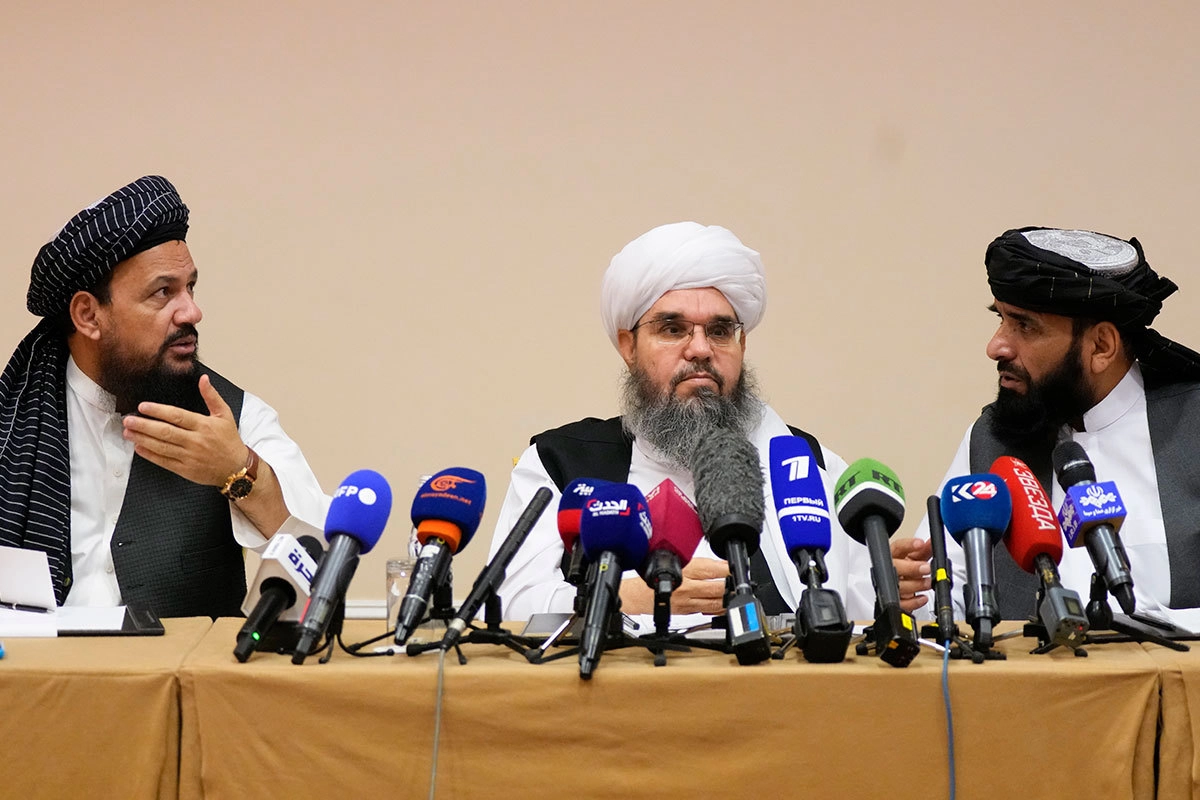 Пресс-конференция делегации политического офиса движения "Талибан" (запрещено в РФ) в Москве