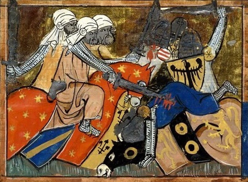 Битва на Кровавом поле (1119). Миниатюра XIV века. 