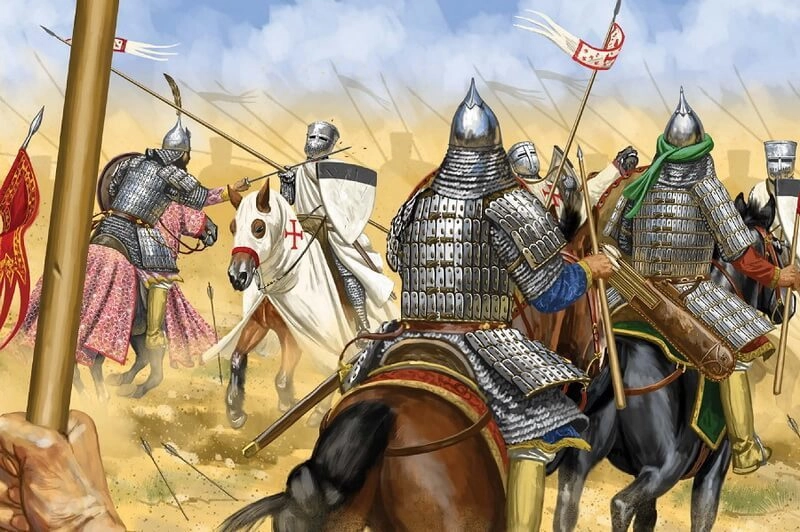 Битва при Форбии 17–18 октября 1244 года. Источник: Osprey — Combat 16 — Templar Knight vs Mamluk Warrior, 1218-1250 — ed. 2015