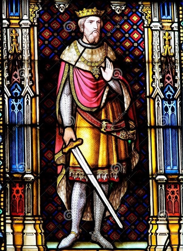 Король Балдуин III Иерусалимский. Витраж в базилике святой Крови в Брюгге