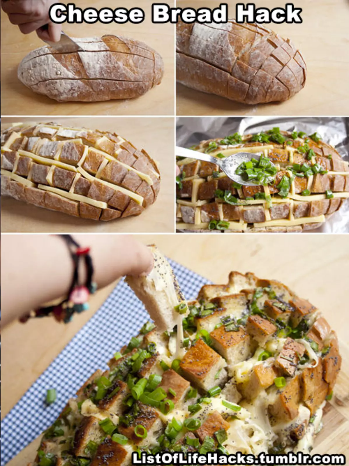 Запеченный хлеб с сыром. Запеченный хлеб с сыром.