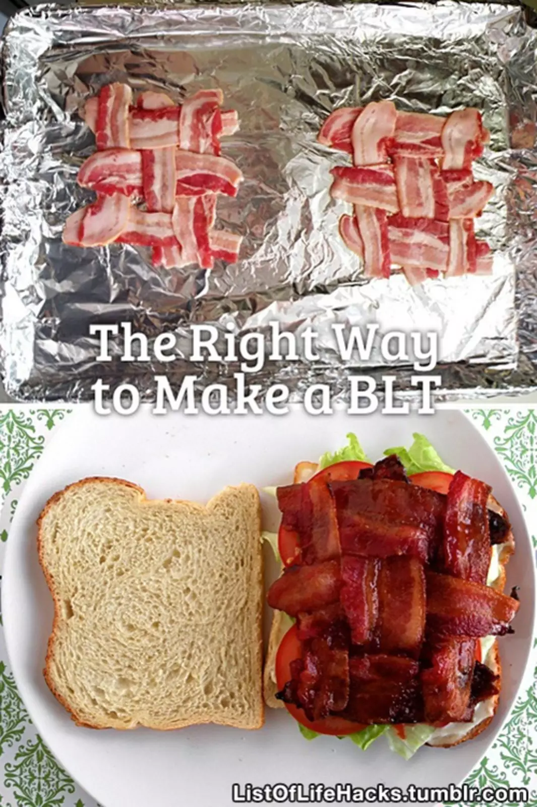 Сэндвич с жареным беконом. Сэндвич с жареным беконом.