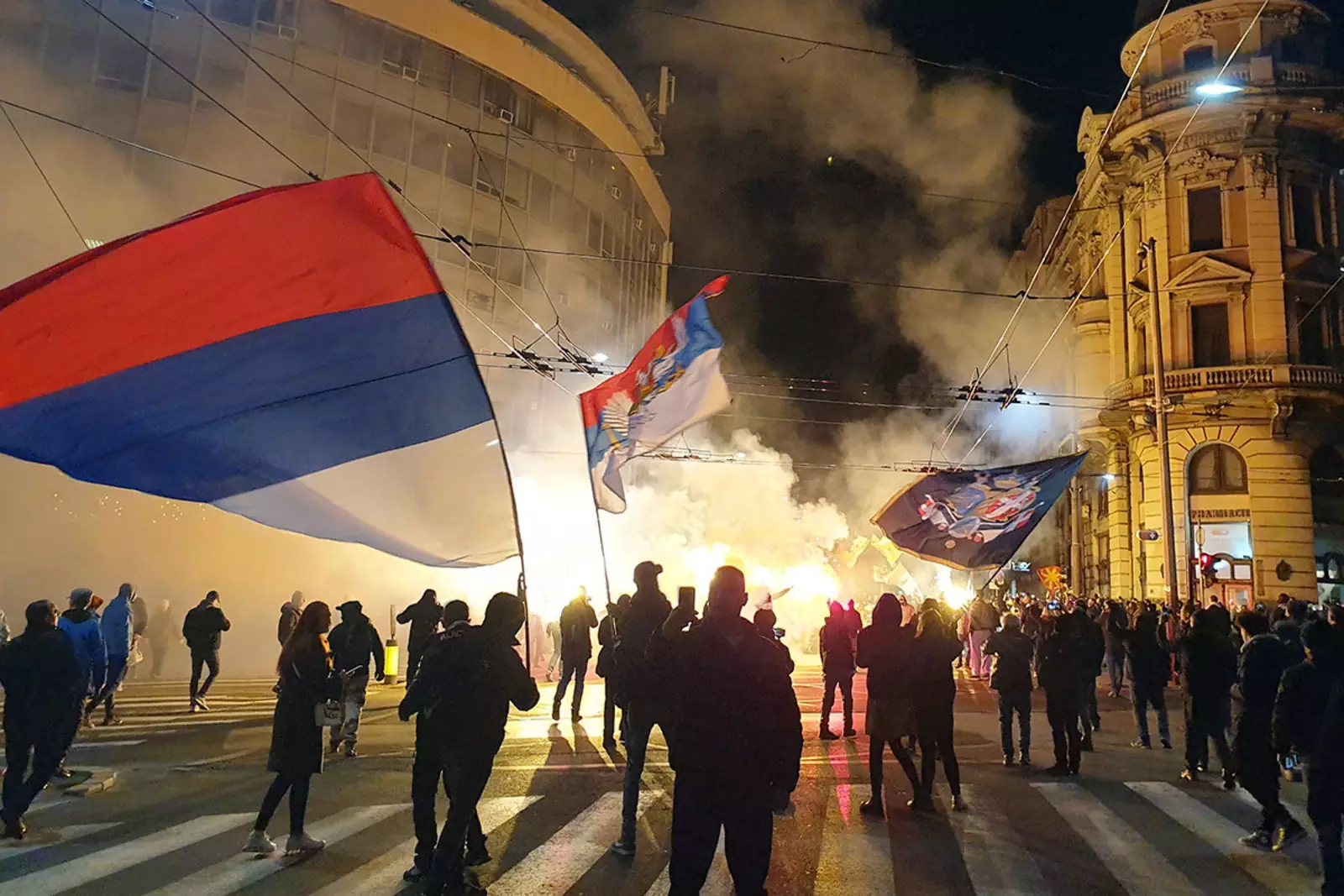 Акция в поддержку России и Донбасса в Белграде