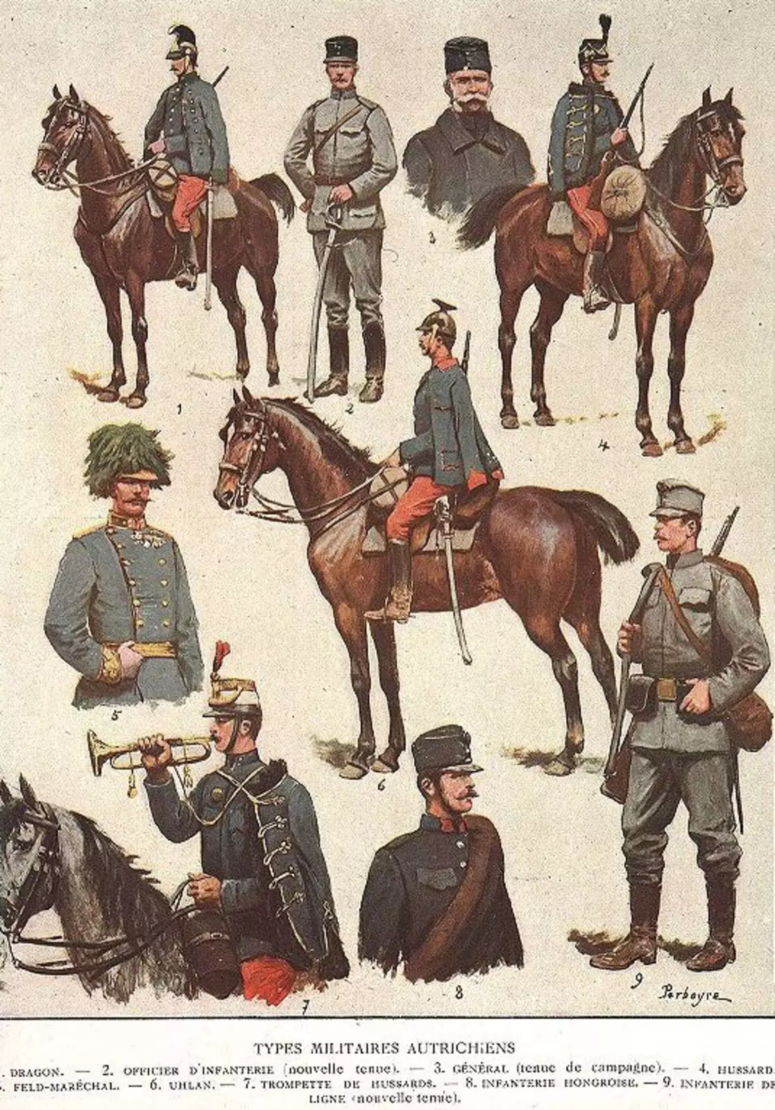 Солдаты и офицеры австро-венгерской армии начала ХХ века