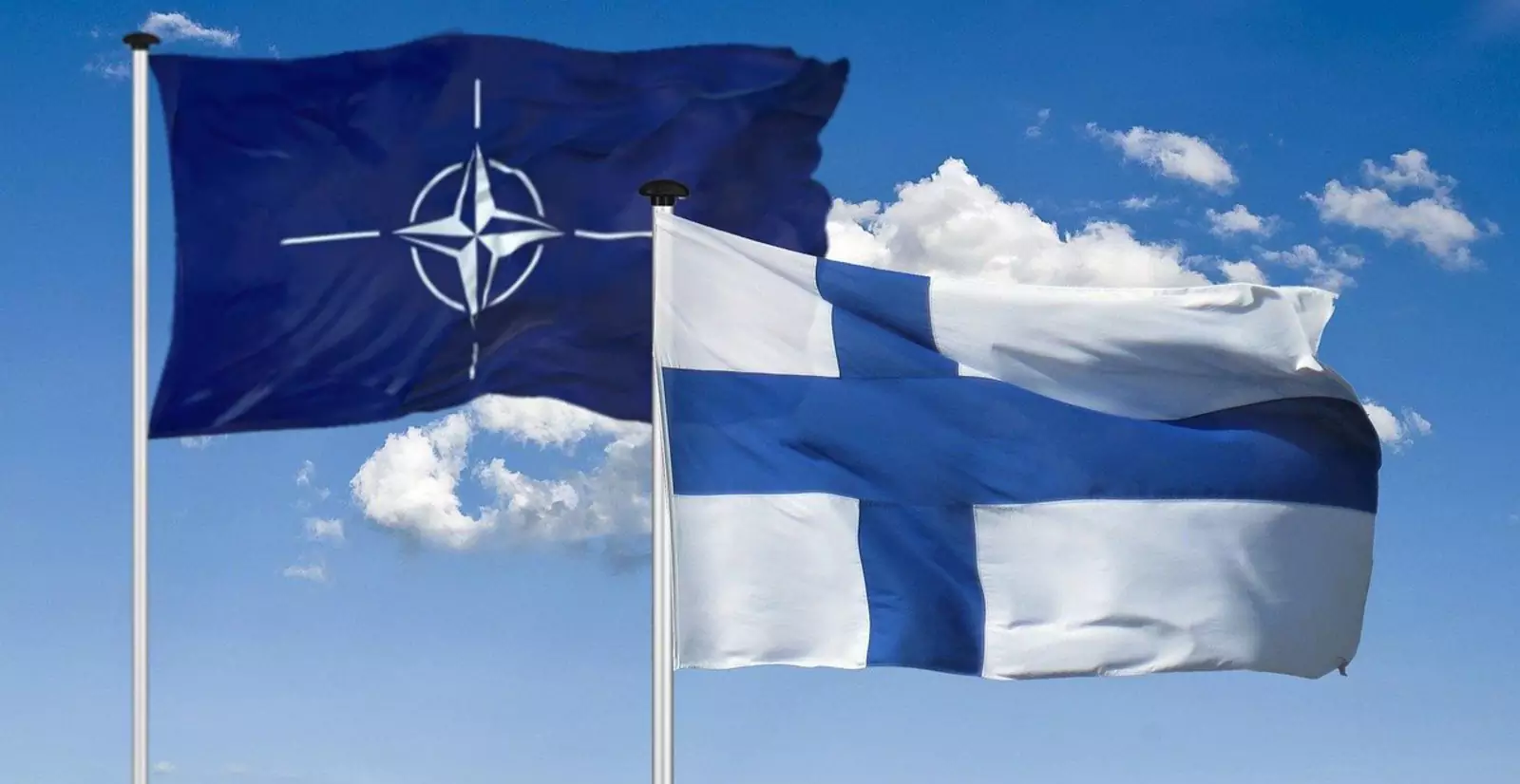 Флаги НАТО и Финляндии