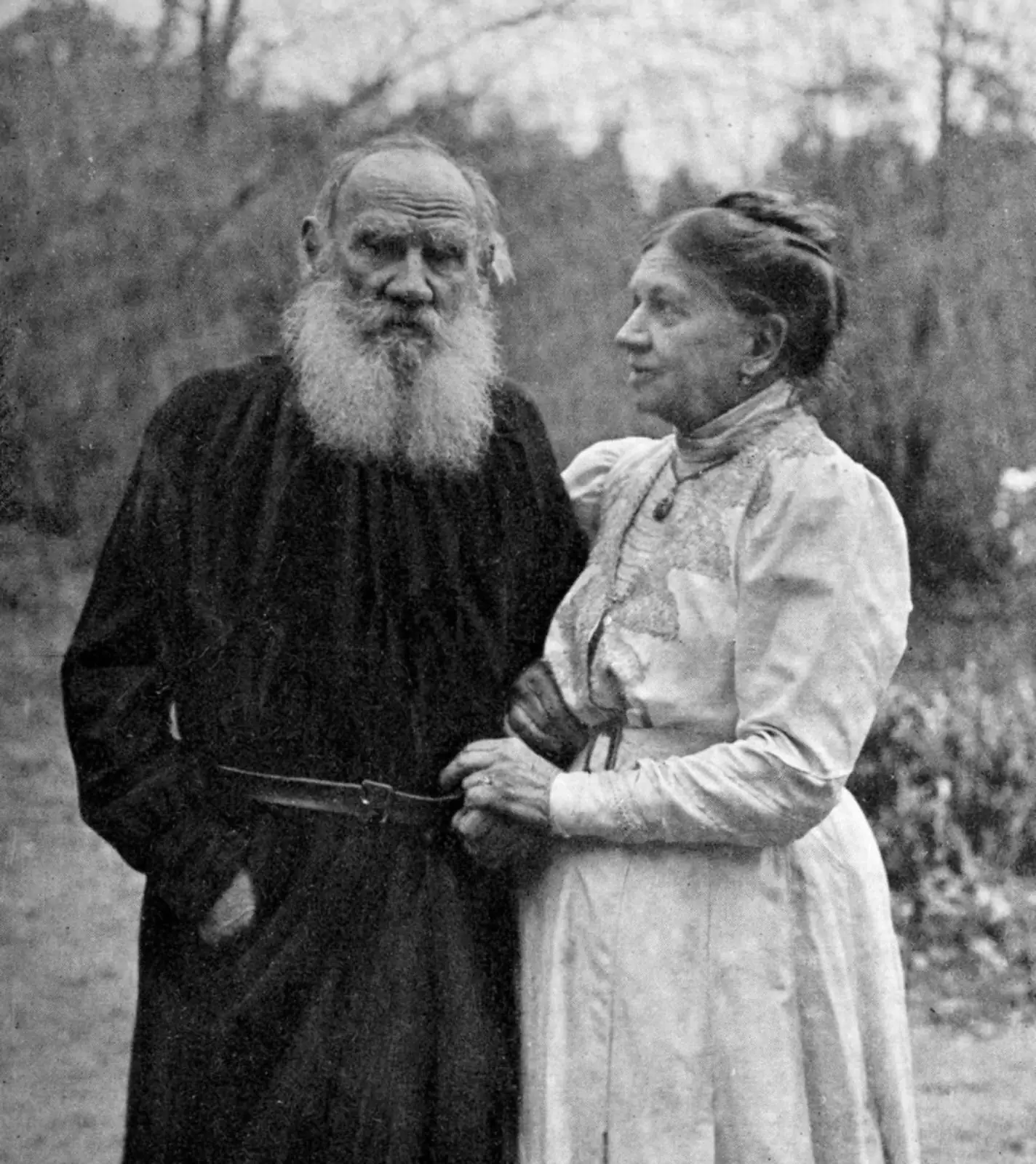 Лев Тостой и его жена Софья.